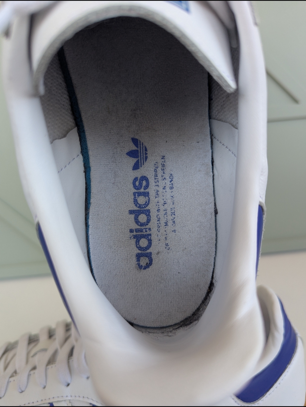 Adidas Samba Classic Leather Sneakers - White / Blue - Picture 4 of 8